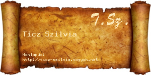 Ticz Szilvia névjegykártya